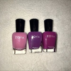 Three *Never Used* Zoya Nail Polishes